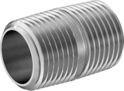 McMaster 2427K131 Standard-Wall 304/304L Stainless Steel Threaded Pipe Fully Threaded, 3/8 BSPT x NPT, 1" Long