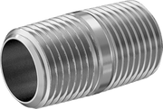 McMaster 2427K142 Standard-Wall 304/304L Stainless Steel Threaded Pipe Threaded on Both Ends, 1/2 BSPT x NPT, 1-1/2" Long