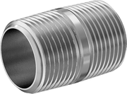 McMaster 2427K152 Standard-Wall 304/304L Stainless Steel Threaded Pipe Threaded on Both Ends, 3/4 BSPT x NPT, 1-1/2" Long