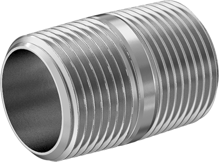 McMaster 2427K152 Standard-Wall 304/304L Stainless Steel Threaded Pipe Threaded on Both Ends, 3/4 BSPT x NPT, 1-1/2" Long