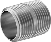 McMaster 2427K161 Standard-Wall 304/304L Stainless Steel Threaded Pipe Fully Threaded, 1 BSPT x NPT, 1-1/2" Long