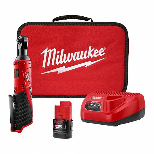 Milwaukee 2457-21 Ratchet 35 ft-lb Fastening Torque, 35 ft-lb Torque - Max, 250 RPM No Load Speed, Brushed