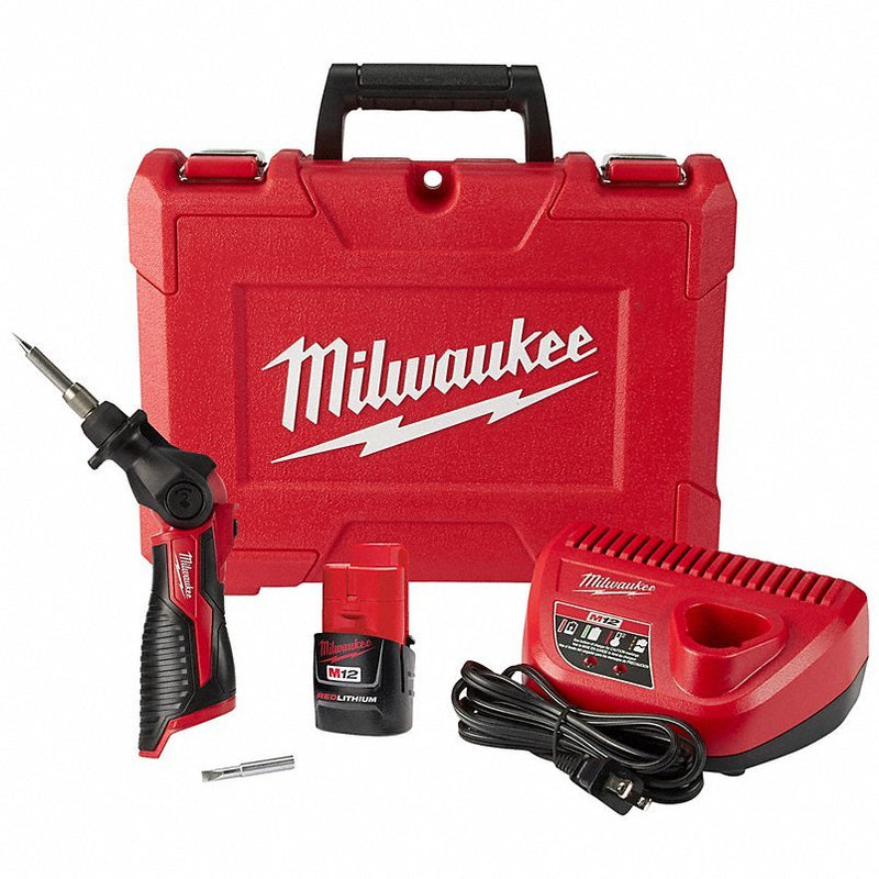 Milwaukee 2488-21 Soldering Iron Kit 90 W, 750°F, Chisel/Conical Tip, 0.02 in Tip Wd