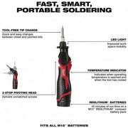 Milwaukee 2488-21 Soldering Iron Kit 90 W, 750°F, Chisel/Conical Tip, 0.02 in Tip Wd