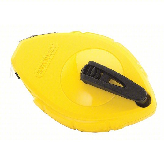 Stanley 47-440 Chalk Line Reel 3:1, 100 ft Line Lg, Yellow/Black, 4 oz Fill Wt, Sliding Door