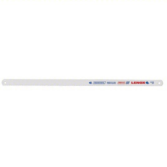 Lenox S224HE Hacksaw Blade 12 in Blade Lg, Bi-Metal, 24, 1/2 in Blade Wd, 0.03125 in Blade Thick