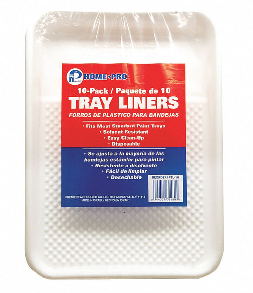 Approved Vendor PTL-10 Paint Tray Liner, 11 1/2 in Overall Wd, 1 qt Capacity, 15 1/2 in Overall Lg, 10 PK