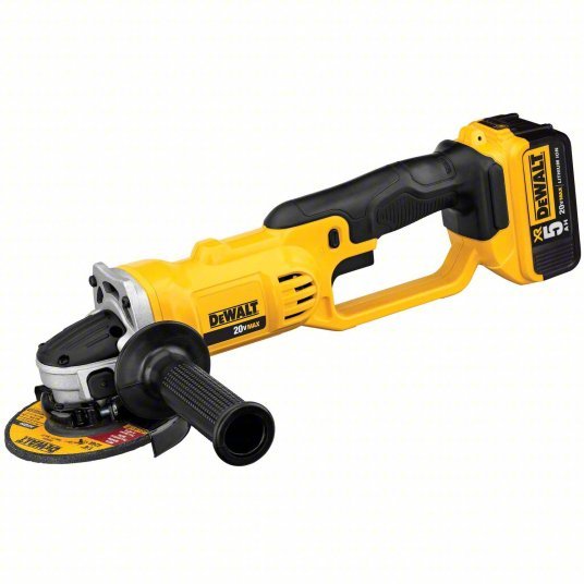 DeWalt DCG412P2 Angle Grinder Kit, 20V DC, 4-1/2 in. Wheel Diameter (Battery Included)