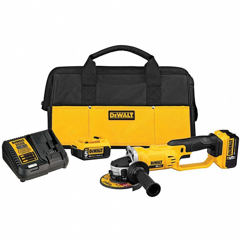 DeWalt DCG412P2 Angle Grinder Kit, 20V DC, 4-1/2 in. Wheel Diameter (Battery Included)