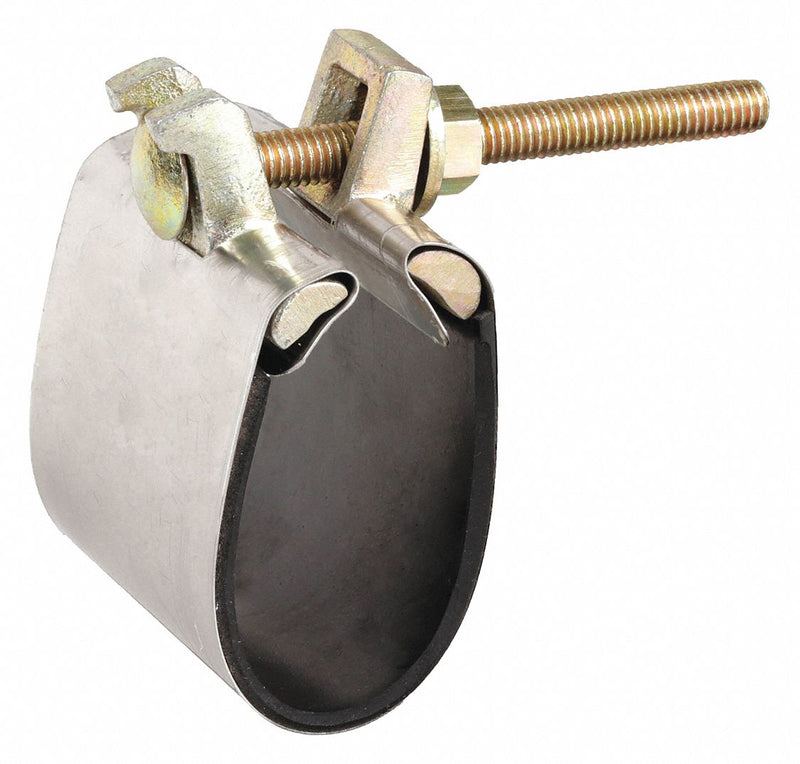 Approved Vendor 24T944 Repair Clamp, For 3/8 in Pipe, 3 in Overall Lg, 304 Stainless Steel