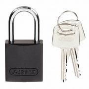 Brady CPAL-BLK-25AL-KA6 Lockout Padlock Keyed Alike, Aluminum, Compact Body Body Size, Aluminum, Std, Black, Aluminum PK6