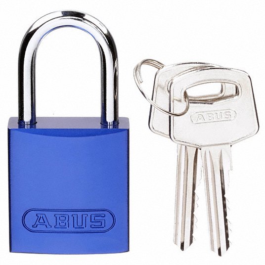 Brady CPAL-BLU-25AL-KA6 Lockout Padlock Keyed Alike, Aluminum, Compact Body Body Size, Aluminum, Std, Blue, Aluminum PK6