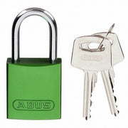Brady CPAL-GRN-25AL-KA6 Lockout Padlock: Keyed Alike, Aluminum, Compact Body Body Size, Aluminum, Std, Green, Aluminum