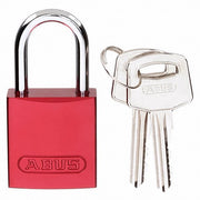 Brady CPAL-RED-25AL-KA6 Lockout Padlock Keyed Alike, Aluminum, Compact Body Body Size, Aluminum, Std, Red, Aluminum PK6