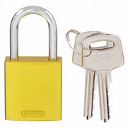 Brady CPAL-YLW-25AL-KA6 Lockout Padlock Keyed Alike, Aluminum, Compact Body Body Size, Aluminum, Std, Yellow PK6