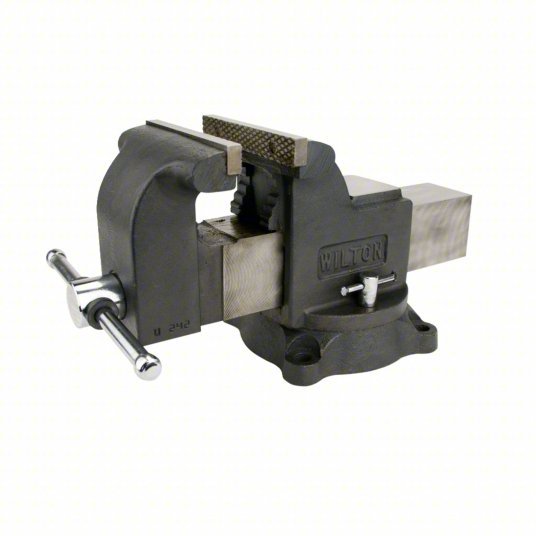 Wilton WS6 Combination Vise Std Duty, Enclosed, 6 in Jaw Face Wd, 6 in Max Jaw Opening, Serrated