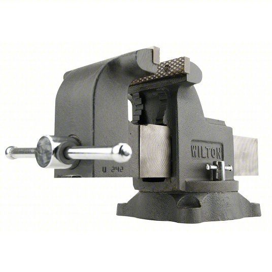 Wilton WS6 Combination Vise Std Duty, Enclosed, 6 in Jaw Face Wd, 6 in Max Jaw Opening, Serrated