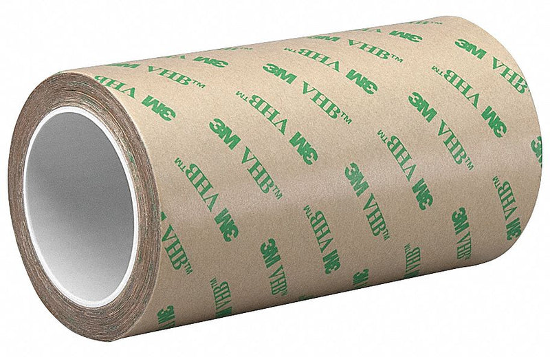 3M F9469PC Transfer Tape, 5 yd Lg, 6 in Wd, 5 mil Thick, Transparent, Polycoated Kraft Paper Liner, Acrylic
