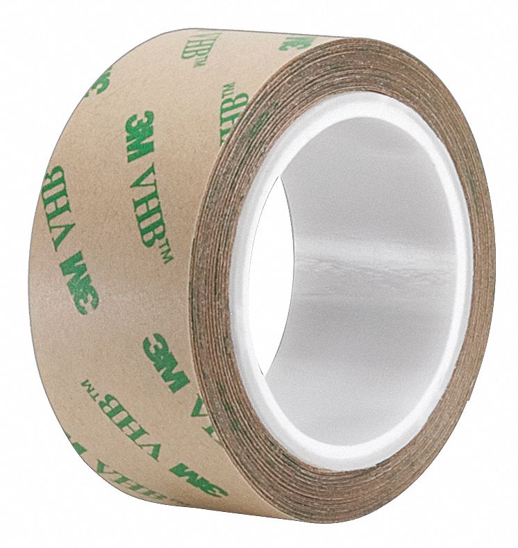 3M F9469PC Transfer Tape, 5 yd Lg, 2 in Wd, 5 mil Thick, Transparent, Polycoated Kraft Paper Liner, 2 PK
