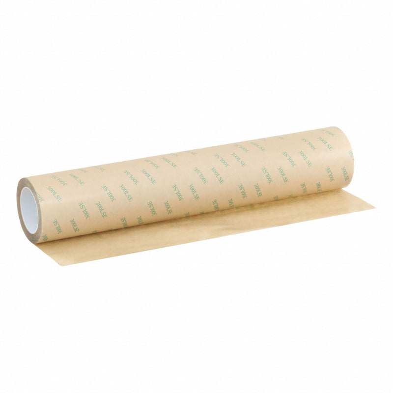 3M 9490LE Transfer Tape, 12 in Wd, 5 yd Lg, 6.7 mil Thick, Polycoated Kraft Paper, Acrylic, Transparent