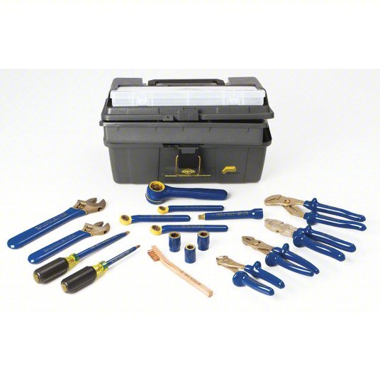 Ampco IM-20 Insulated Nonsparking Tool Kit 17 Total Pcs, Drivers, Keys, and Bits/Pliers/Wrenches
