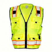 Kishigo S5000-L High-Visibility Vest ANSI Class 2, U, L, Lime, Solid Front/Mesh Back Polyester, Zipper