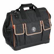 Klein 55469 Tool Bag 17 1/2 in W x 10 in D x 16 in H, Black, Polyester, 42 Pockets, Polyester