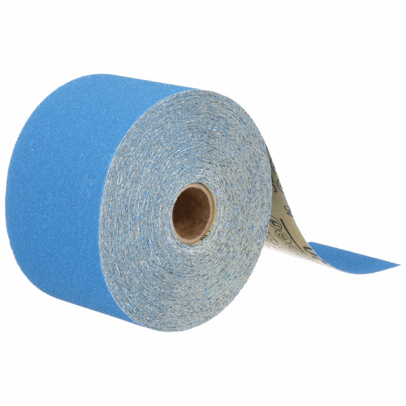 3M 36217 Sandpaper Roll, 2 3/4 in W x 60 ft L, Ceramic, 80 Grit, C Wt Paper, PSA, 321U, 5 PK