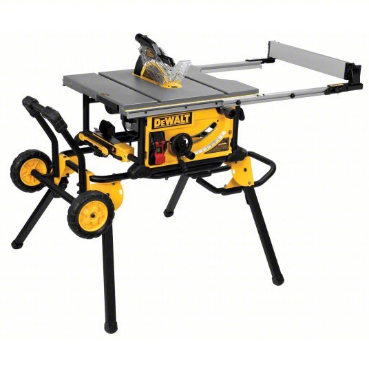 DeWalt DWE7491RS Table Saw 120V AC, 15A, 32 1/2 in Max. Cut Wd Right of Blade, 4,800 RPM Max. Blade Speed
