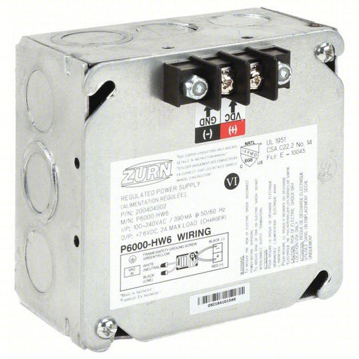 Zurn P6000-HW6 DC Power Supply Fits Zurn Brand, For ZEMS Series - Redwood.KV25CH50