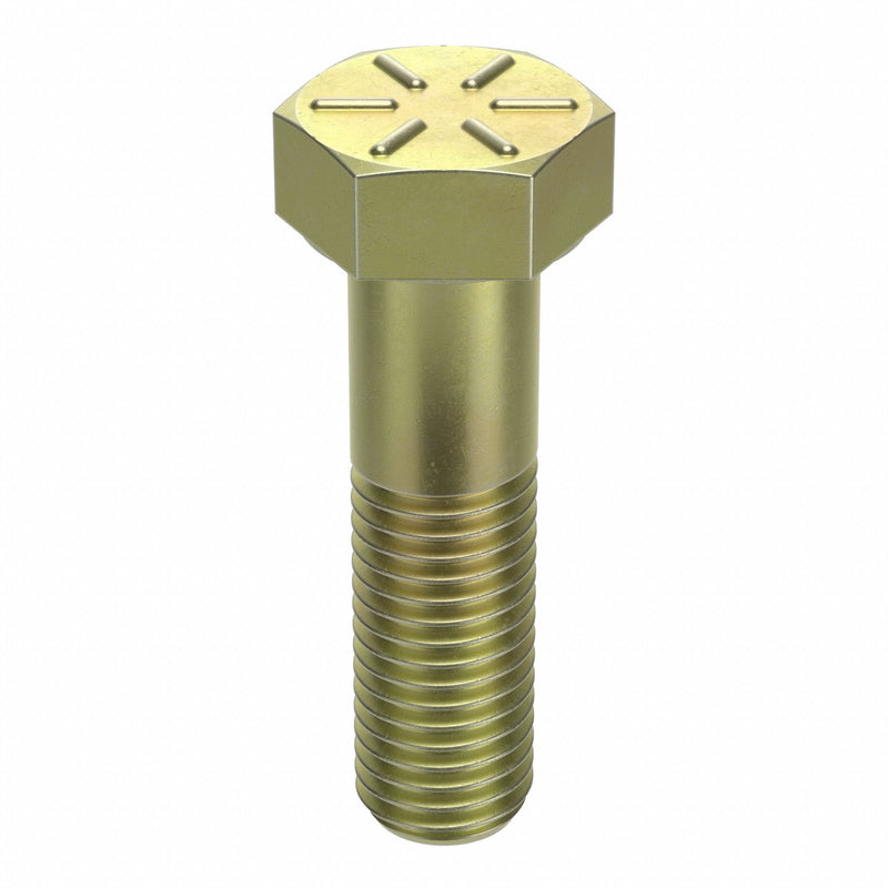Approved Vendor N04104.062.0225 Hex Head Cap Screw, Steel, Grade 8, Zinc Yellow, 5/8"-11, Coarse, 2 1/4 in lg, Made in USA*, 5 PK