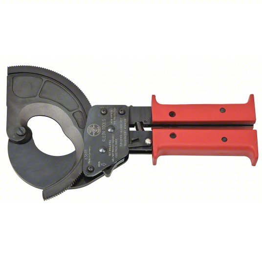 Klein Tools 63601 Ratchet Cable Cutter Plastic Handle, Center, For 2 1/16 in Max Dia Data Cable