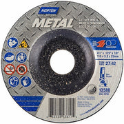 Norton 66252843611 Cut-Off & Grinding Wheel Type 27, 4 1/2" x 1/8" x 7/8", Aluminum Oxide, 24 Grit, Metal