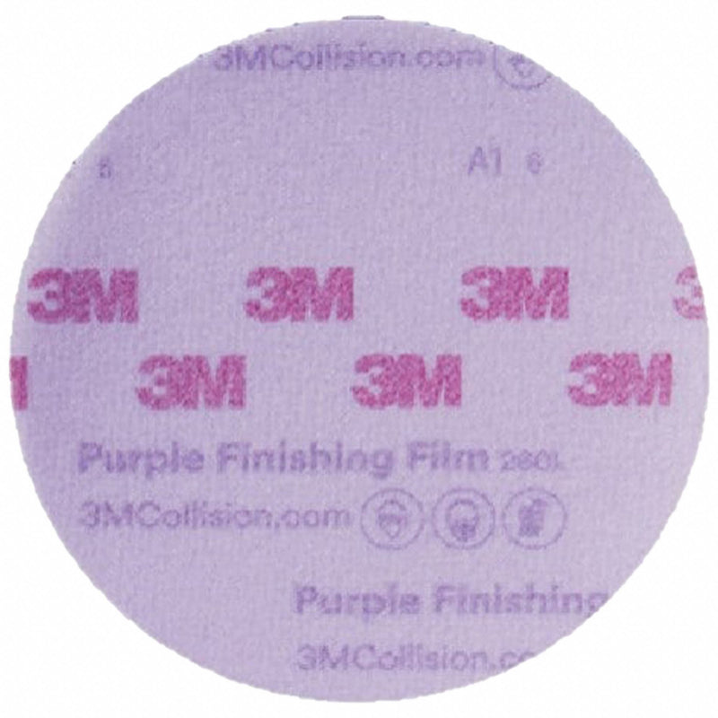 3M 30569 Hookit Purple Finishing Film Abrasive Disc, 5 in, PK200