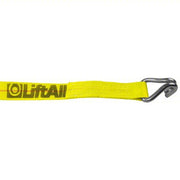 Liftall 26422X15 Tie Down Strap Ratchet, Wire-Hook, Gen Purpose, 2 in Wd, 3,300 lb WLL, Yellow, 15 ft Lg
