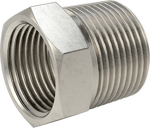 McMaster 2698K312 Alloy 20 Stainless Steel Pipe Fitting Medium-Pressure, Bushing Adapter, 3/4 Male x 1/2 Female