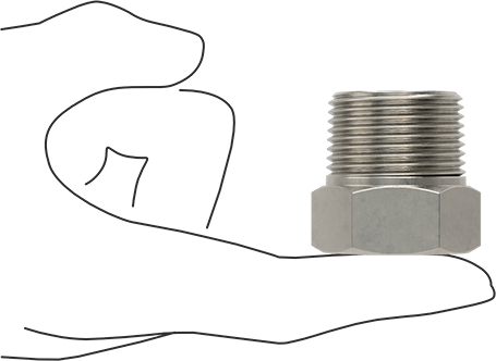 McMaster 2698K313 Alloy 20 Stainless Steel Pipe Fitting Medium-Pressure, Bushing Adapter, 1 Male x 3/4 Female