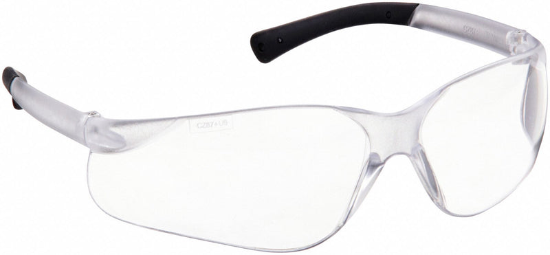 MCR Safety 26G909 Safety Glasses, Clear Lens, Frameless, Uncoated, Clear Frame, BK1 Series