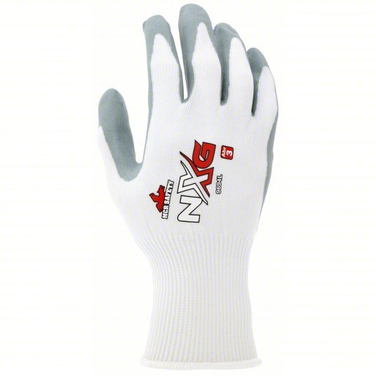 MCR Safety 9694L Coated Gloves L (9), Smooth, Foam Nitrile, Palm, Dipped, ANSI Abrasion Level 3, 12 PK