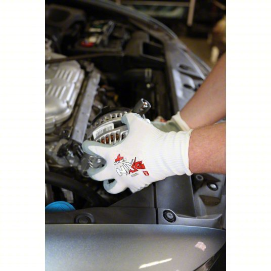 MCR Safety 9694L Coated Gloves L (9), Smooth, Foam Nitrile, Palm, Dipped, ANSI Abrasion Level 3, 12 PK