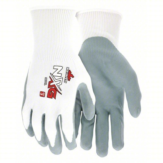MCR Safety 9694L Coated Gloves L (9), Smooth, Foam Nitrile, Palm, Dipped, ANSI Abrasion Level 3, 12 PK