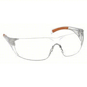 Carhartt CH110ST Safety Glasses Wraparound Frame, Frameless, Clear, Clear, M Eyewear Size, Unisex, Straight