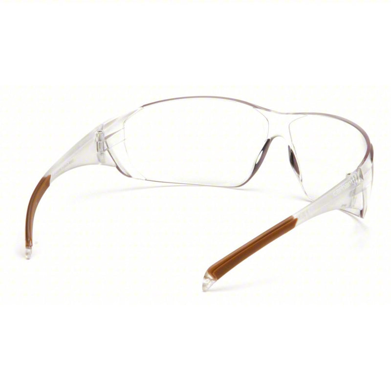 Carhartt CH110ST Safety Glasses Wraparound Frame, Frameless, Clear, Clear, M Eyewear Size, Unisex, Straight