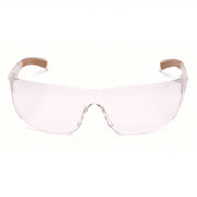 Carhartt CH110ST Safety Glasses Wraparound Frame, Frameless, Clear, Clear, M Eyewear Size, Unisex, Straight
