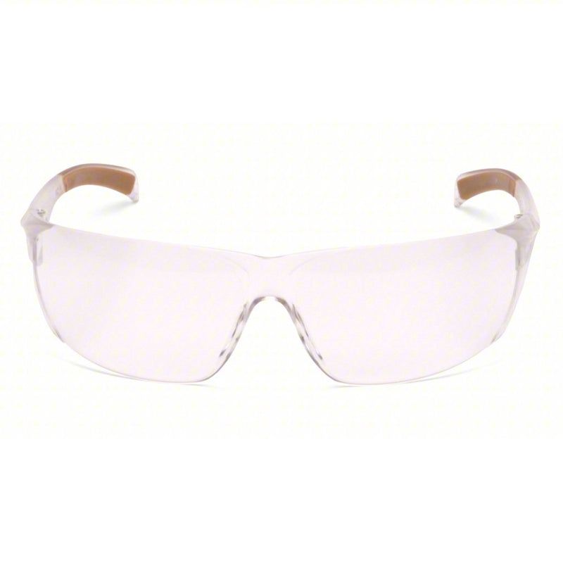 Carhartt CH110ST Safety Glasses Wraparound Frame, Frameless, Clear, Clear, M Eyewear Size, Unisex, Straight
