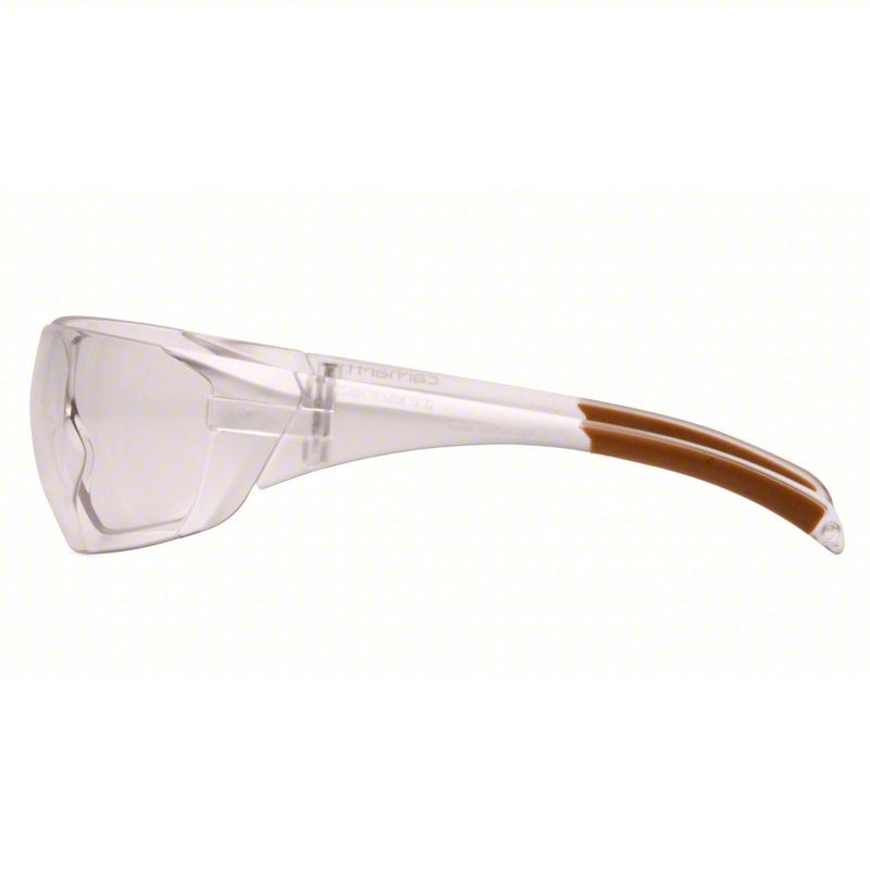 Carhartt CH110ST Safety Glasses Wraparound Frame, Frameless, Clear, Clear, M Eyewear Size, Unisex, Straight
