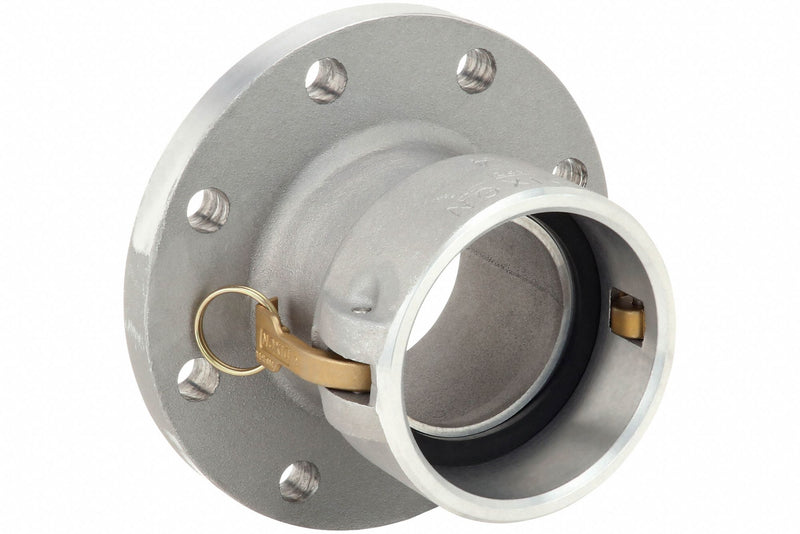 Dixon 400-DL-AL Cam and Groove Coupling, Type DL, 4 in, 100 psi, Aluminum, Flange, Nitrile