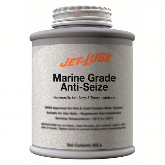 Jet-Lube 49704 Marine Grade Anti-Seize 1 lb Container Size, Brush-Top Can, Non-Metallic, No Additives