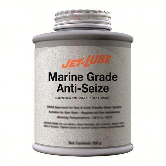 Jet-Lube 49702 Marine Grade Anti-Seize 0.5 lb Container Size, Brush-Top Can, Non-Metallic, No Additives