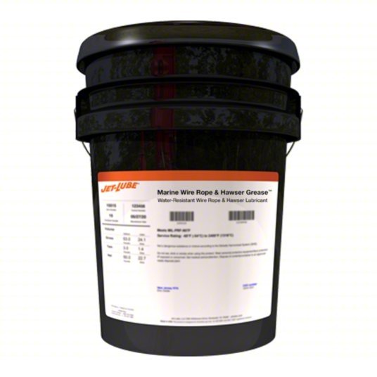 Jet-Lube 34516 Multipurpose Grease Marine Wire Rope & Hawser Grease, 5 gal, Pail, NLGI 2